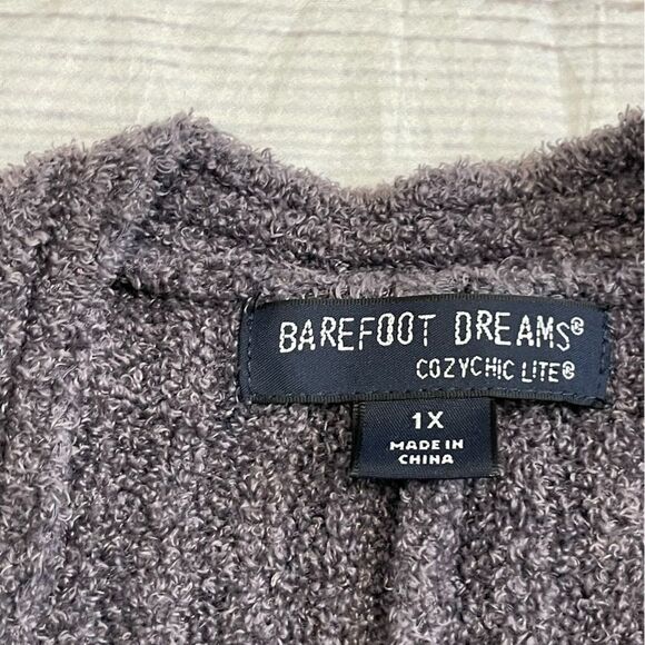 Barefoot Dreams CozyChic Lite Ribbed Shrug Cardi In Purple Size 1X - Picture 8 of 8